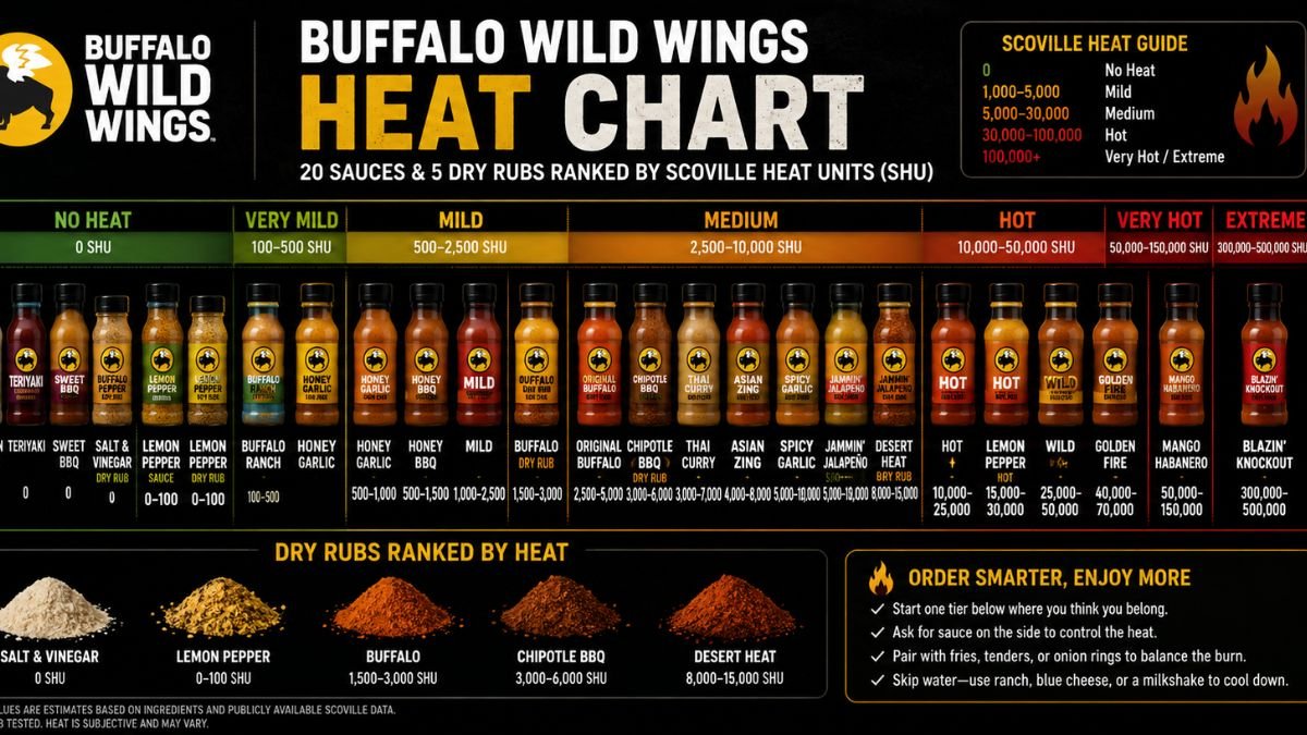 Buffalo Wild Wings Scoville Chart